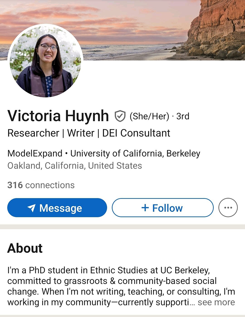 Victoria Huyn UC Berkeley Graduate Student Giving Extra Credit